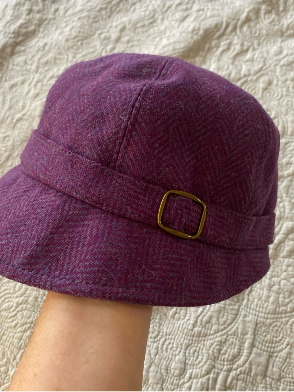 Mucros Weavers Womens Purple Herringbone Flapper Hat Adjustable